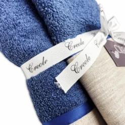 Coppia asciugamani CREOLE profilo Lino Blu