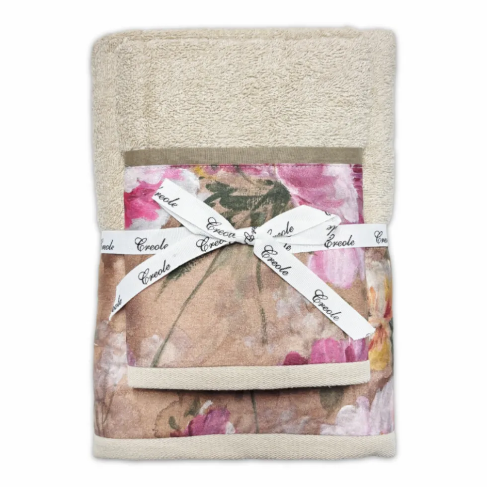 Coppia asciugamani CREOLE Raya Beige
