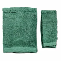 Coppia asciugamani 500 gr Melodie verde
