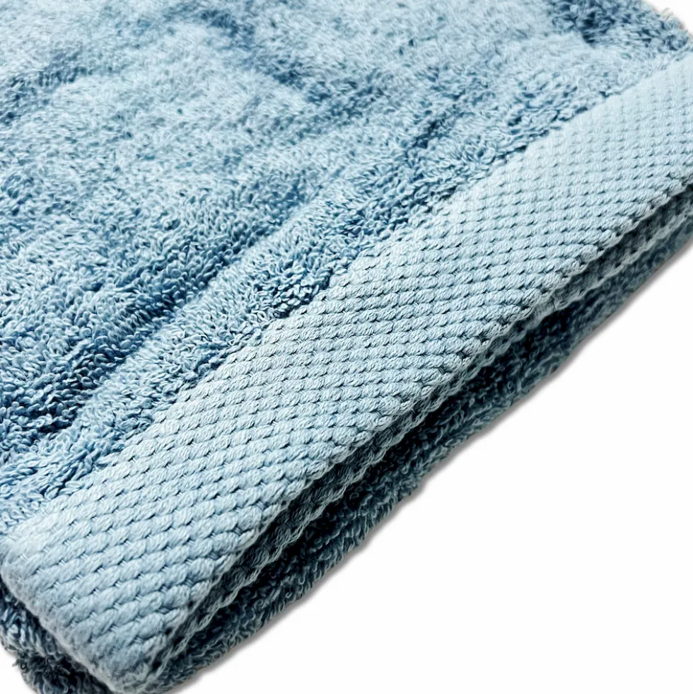 Coppia asciugamani 500 gr Melodie azzurro