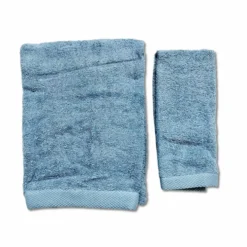 Coppia asciugamani 500 gr Melodie azzurro