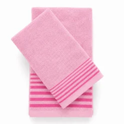 Coppia Asciugamani in Spugna Dioniso Rosa