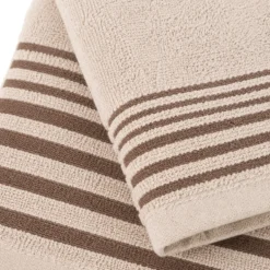 Coppia Asciugamani in Spugna Dioniso Beige