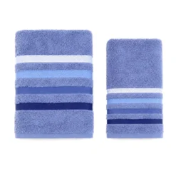 Coppia Asciugamani in spugna Colorful Blu Denim