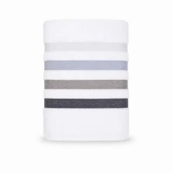 Coppia Asciugamani in spugna Colorful Bianco