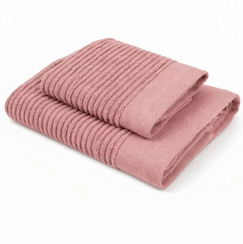 Coppia Asciugamani in Spugna Boutique Rosa