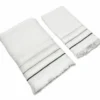 Coppia asciugamani Jacquard Maddalena Bianco