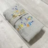 Coppia asciugamani pesciolini arcobaleno ricamati grigio
