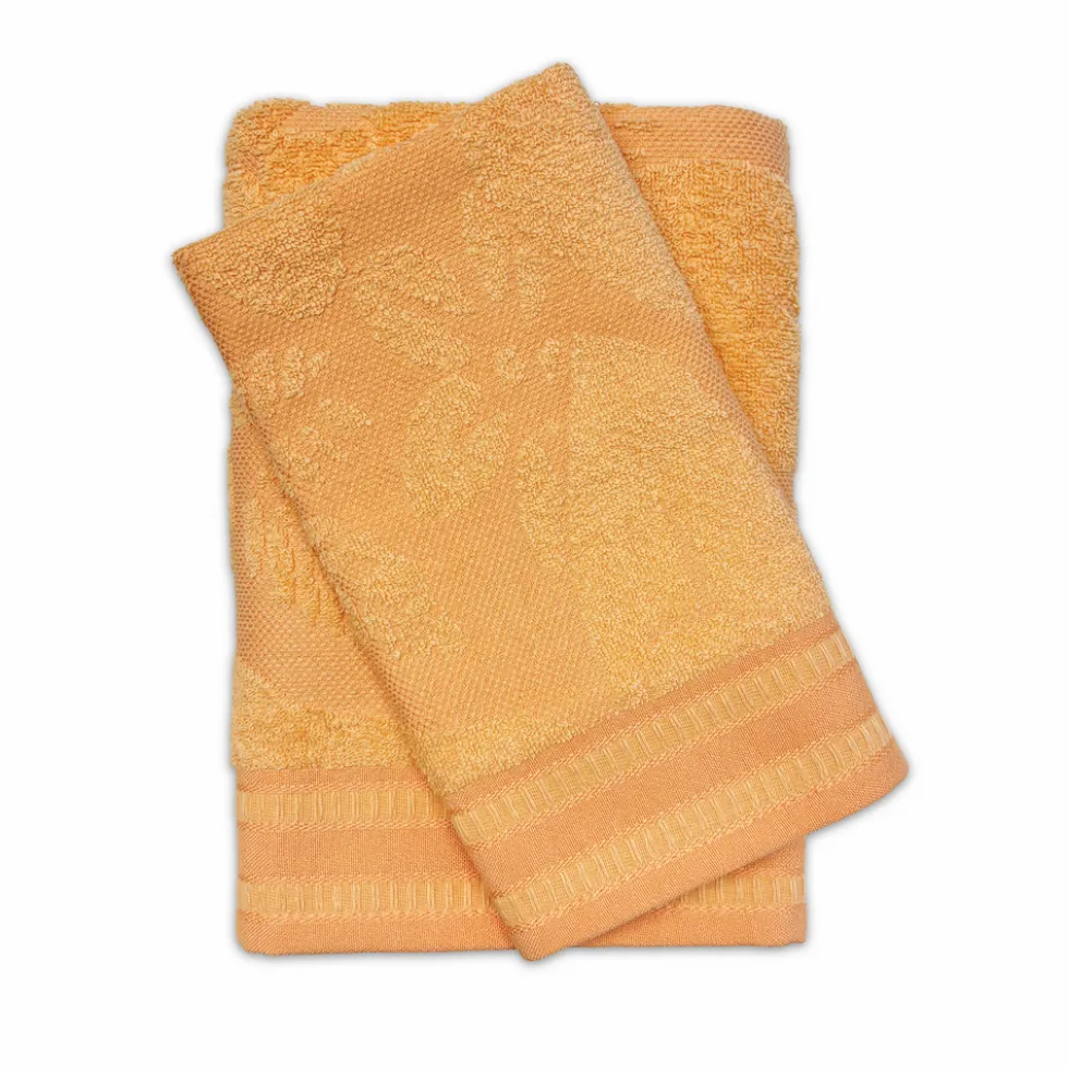 Coppia asciugamani Quil Arancio