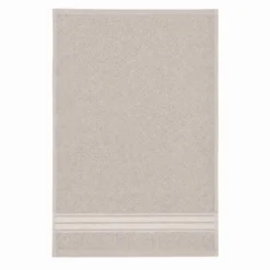 Coppia asciugamani Ricamati Stripe Tortora