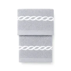 Coppia asciugamani Ricamati Loft Grigio