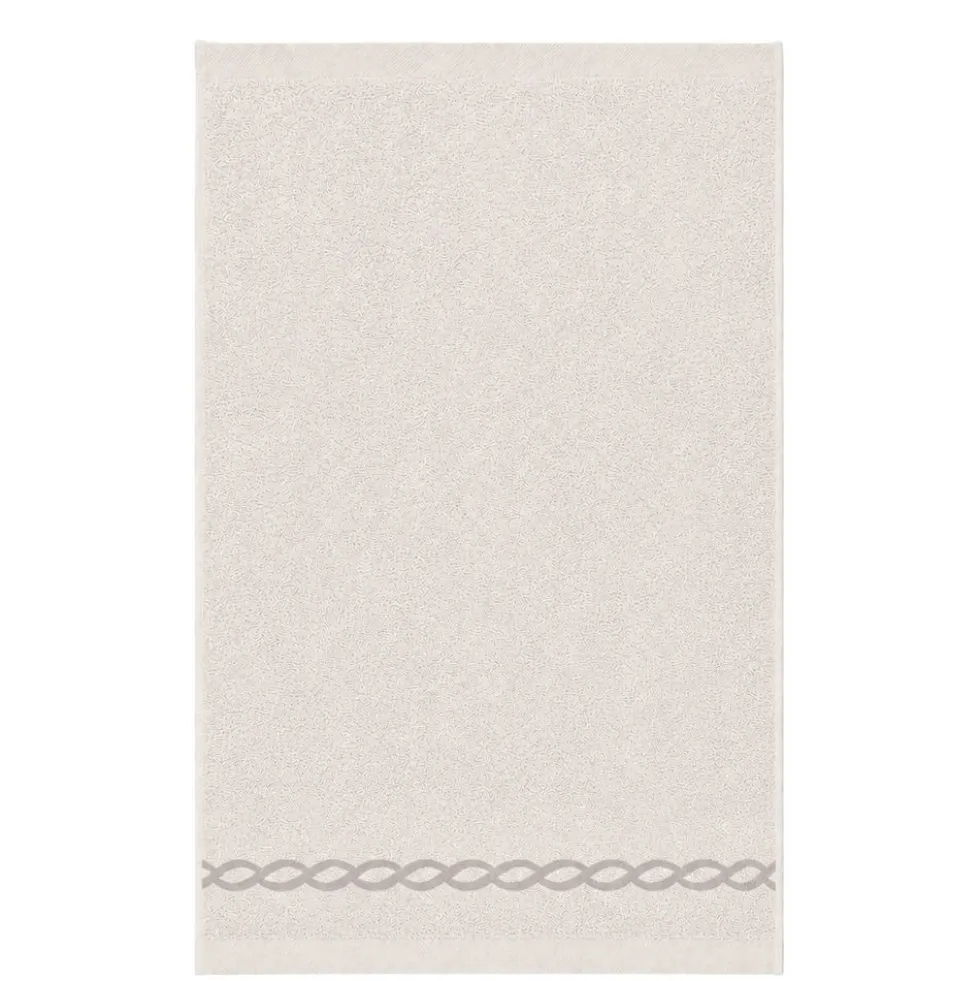 Coppia asciugamani Ricamati Loft Panna