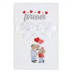 Coppia asciugamani Ricamati Orsetti Forever Bianco DIS. 14