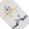 Coppia asciugamani Ricamati Panna Bassotti Blu