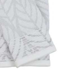 Coppia asciugamani Spugna Jacquard Soledad Bianco