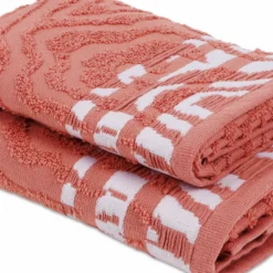 Coppia asciugamani Spugna Jacquard Rith Ruggine