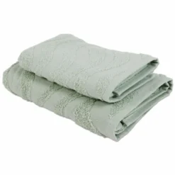 Coppia asciugamani Spugna Jacquard Illy Salvia