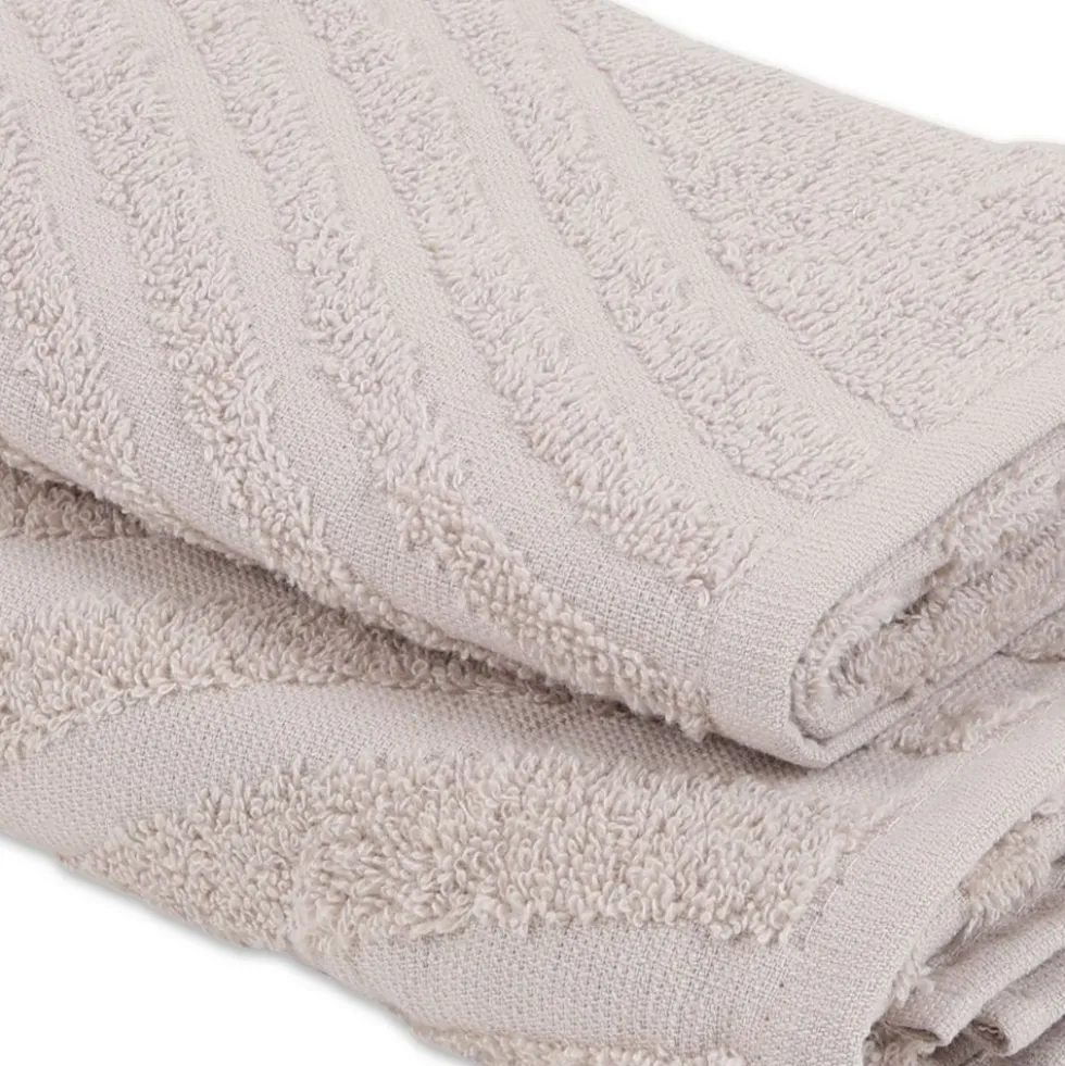 Coppia asciugamani Spugna Jacquard Norv Sabbia