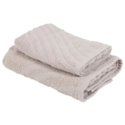 Coppia asciugamani Spugna Jacquard Norv Sabbia