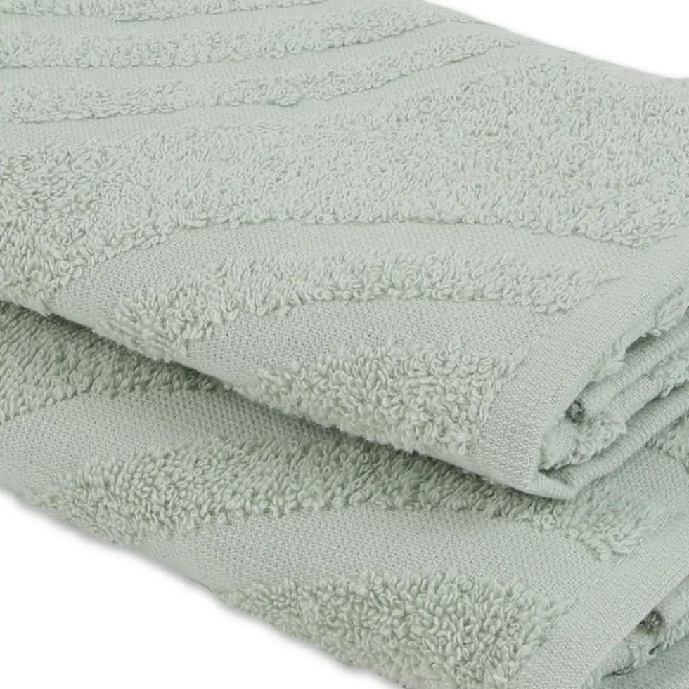 Coppia asciugamani Spugna Jacquard Norv Salvia