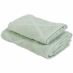 Coppia asciugamani Spugna Jacquard Rendel Salvia