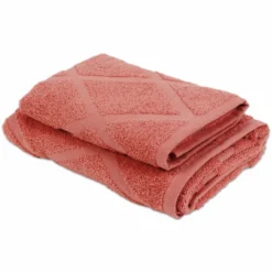Coppia asciugamani Spugna Jacquard Rendel Ruggine