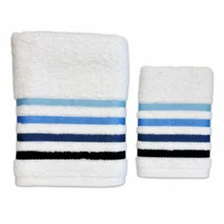 Coppia asciugamani Zeus Bianco/Blu