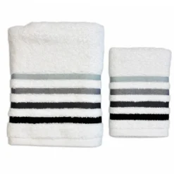 Coppia asciugamani Zeus Bianco/Grigio