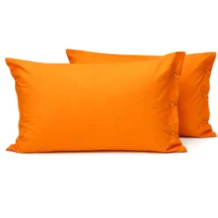 Coppia Federe con bottoni Arancio