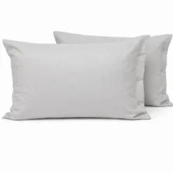 Coppia Federe con bottoni Grigio chiaro