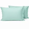 Coppia Federe con bottoni Verde acqua