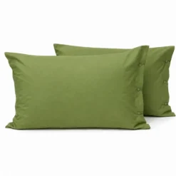 Coppia Federe con bottoni Verde prateria