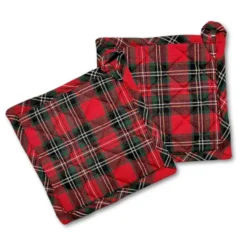 Coppia presine Check Tartan rosso