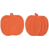 Coppia presine Sagomate Zucche Arancio