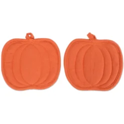 Coppia presine Sagomate Zucche Arancio