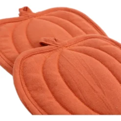 Coppia presine Sagomate Zucche Arancio