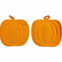 Coppia presine Sagomate Zucche Gialle