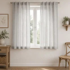 Coppia tende Finestra Alsace Grigio 60 x 150