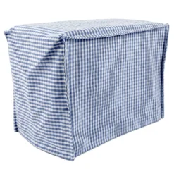Copriaffettatrice in Cotone Quadretto piccolo Azzurro