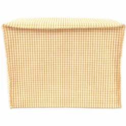 Copriaffettatrice in Cotone Quadretto piccolo Giallo