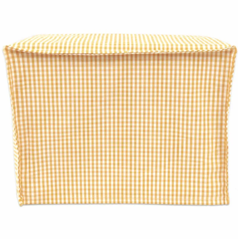 Copriaffettatrice in Cotone Quadretto piccolo Giallo
