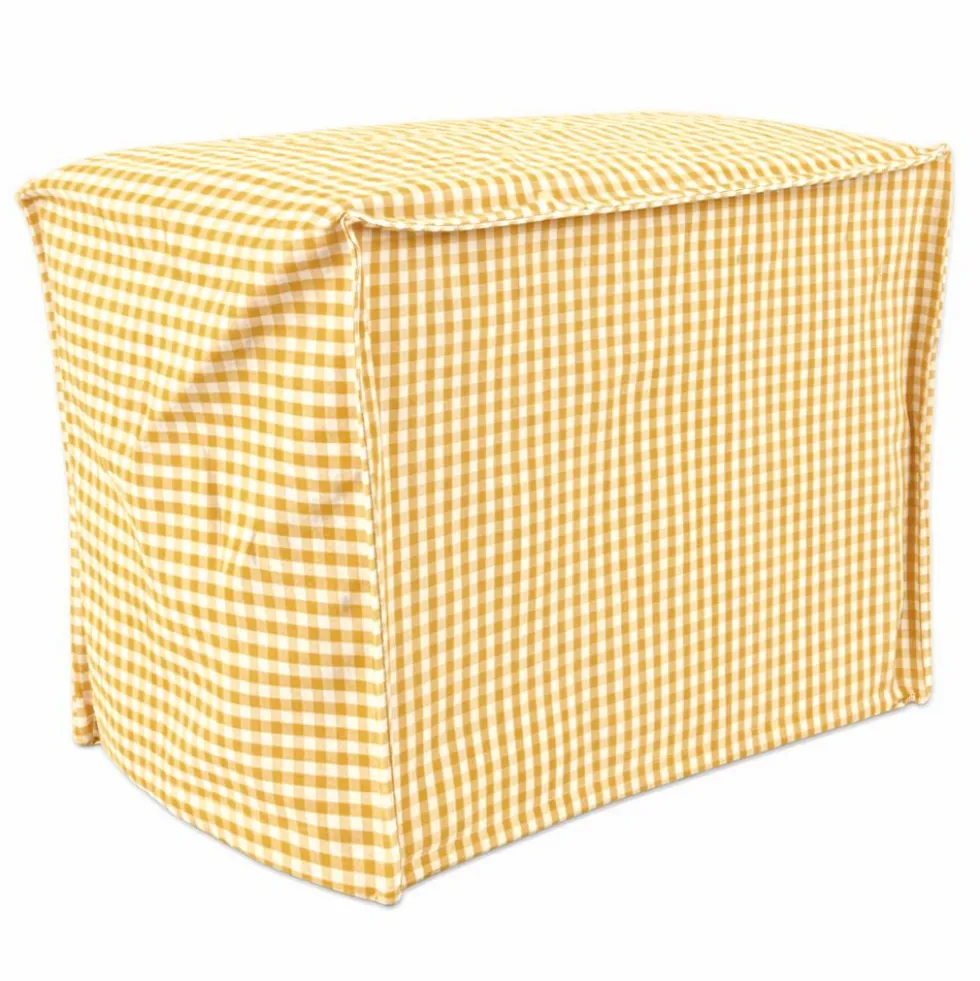 Copriaffettatrice in Cotone Quadretto piccolo Giallo
