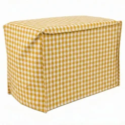 Copriaffettatrice in Cotone Quadretto medio Giallo