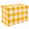 Copriaffettatrice in Cotone Quadretto grande Giallo