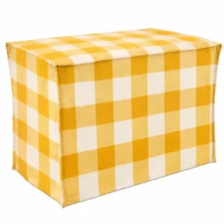 Copriaffettatrice in Cotone Quadretto grande Giallo