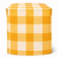 Copriaffettatrice in Cotone Quadretto grande Giallo