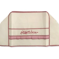 Copriaffettatrice ricamato rosso piccolo