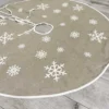 Copribase albero Fiocchi di neve neutro 120 cm diametro
