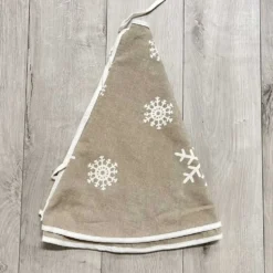 Copribase albero Fiocchi di neve neutro 120 cm diametro