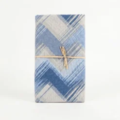 Copridivano Copriletto in piquet Zig Zag Moderno Blu Singolo